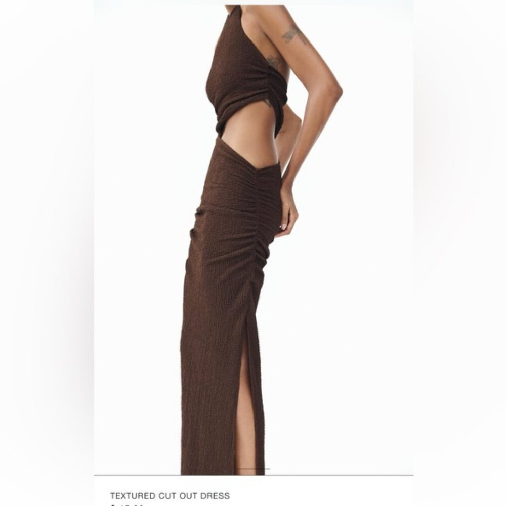 ZARA TEXTURED CUT OUT DRESS - Picture 7 of 11